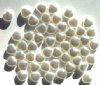 50 8mm Off White Pearl Glass Heart Beads